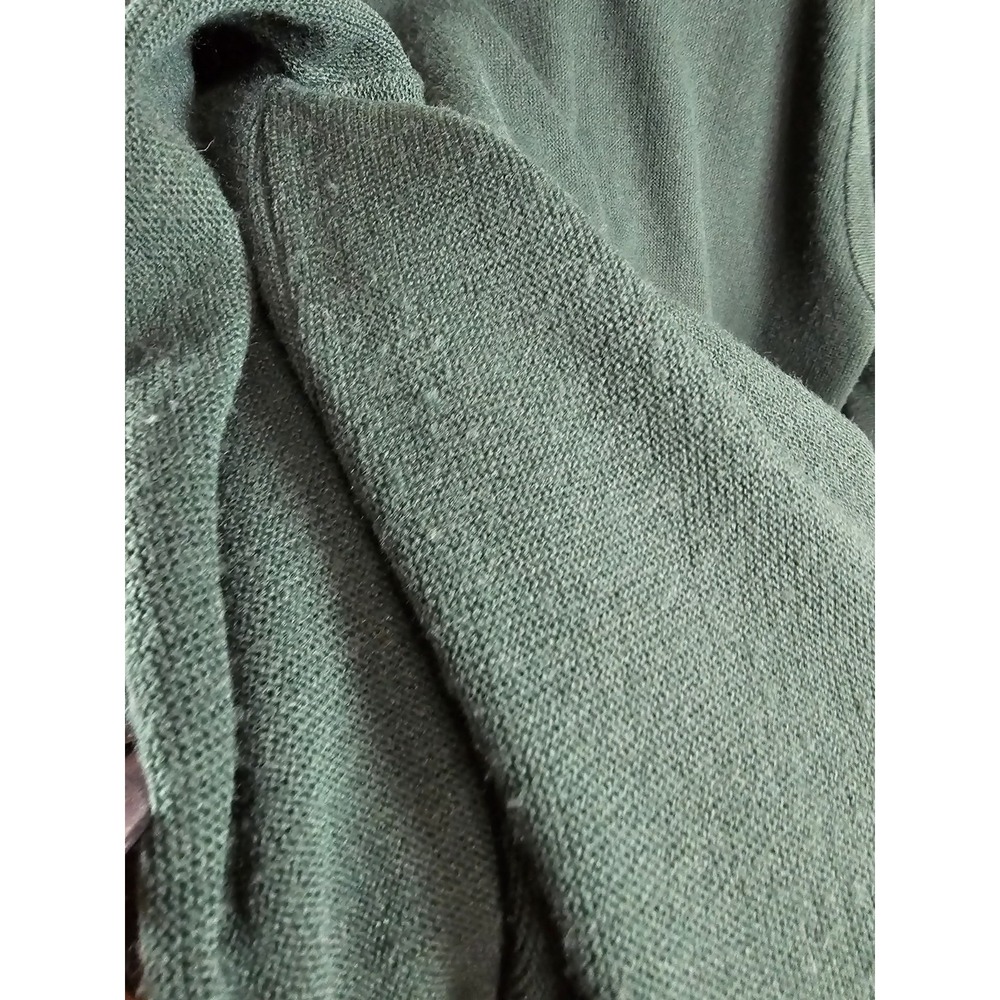 Vintage Izod Green V Neck Knit Preppy Sweater Men's Small Made USA Grandpacore - Picture 12 of 12